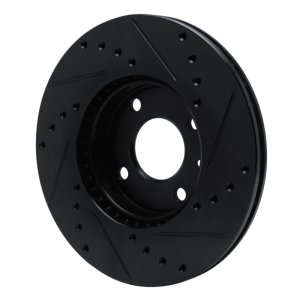 Chevrolet Spark Brake Rotor (1) - Front Left - R1 Concepts - Drilled & Slotted - Black - `16-`22